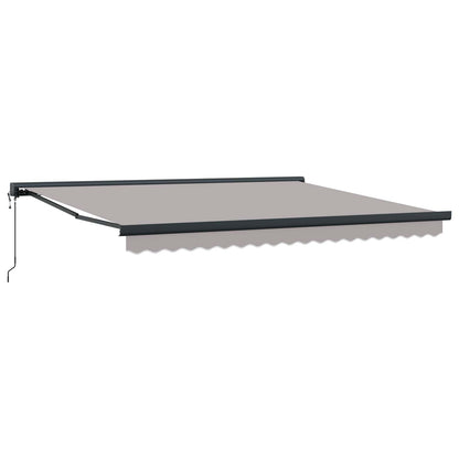 Toldo Retráctil Gris Claro 400 X 300 Cm Tela Y Metal_0
