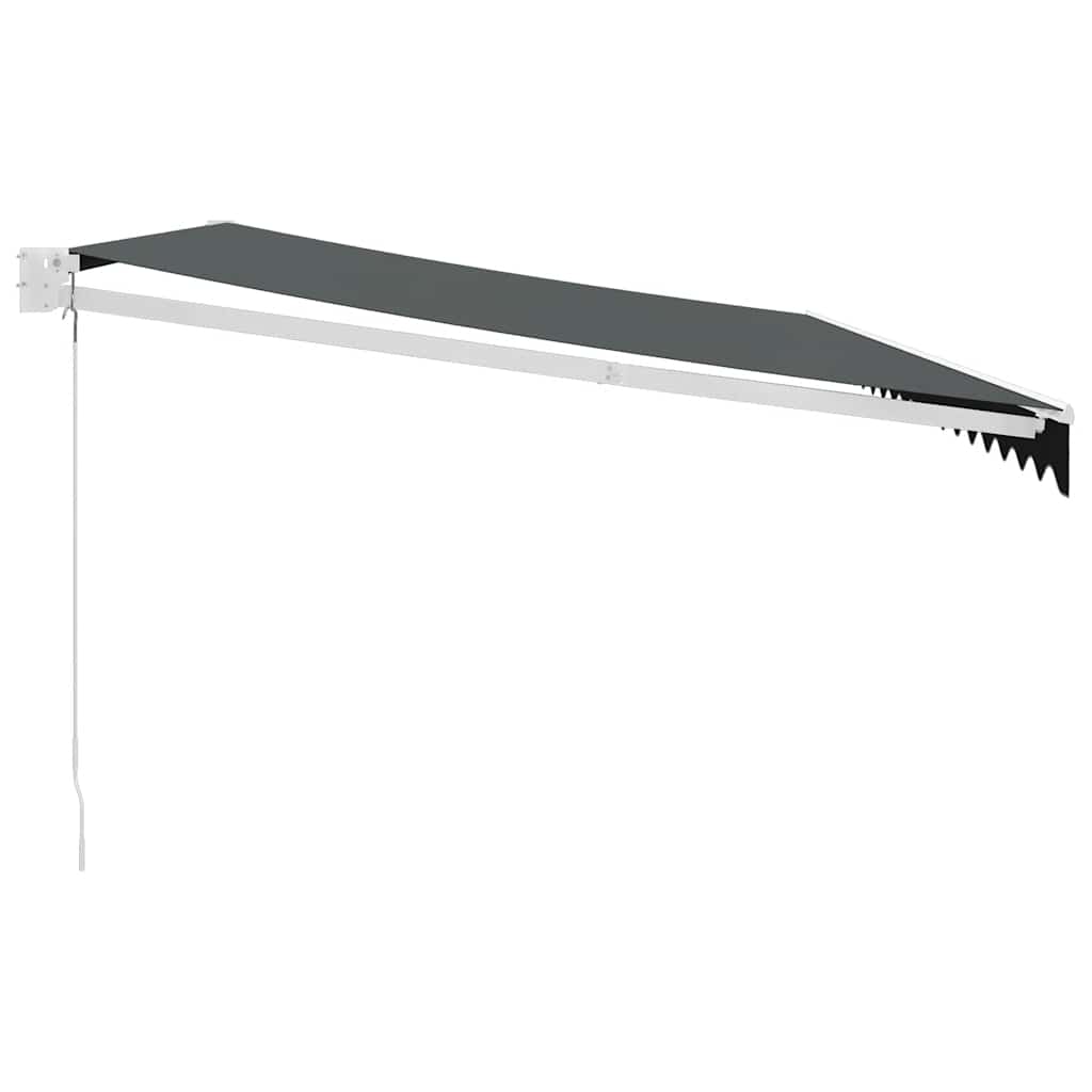 Toldo Retráctil Aluminio Y Tela Gris Antracita 5x3 M_3