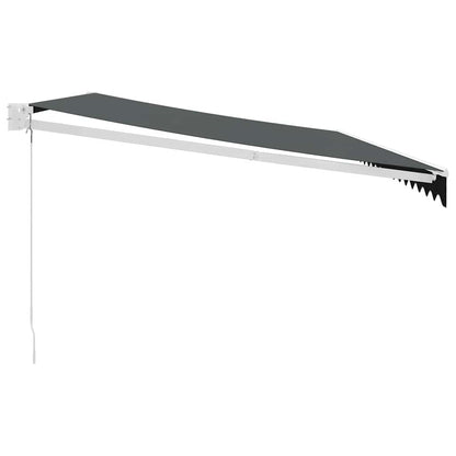 Toldo Retráctil Aluminio Y Tela Gris Antracita 5x3 M_3
