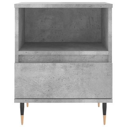 Mesita De Noche Madera De Ingeniería Gris Hormigón 40x35x50 Cm_3