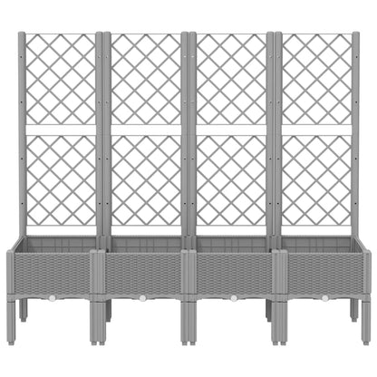 Jardinera Con Enrejado Pp Gris Claro 160x40x142 Cm_2