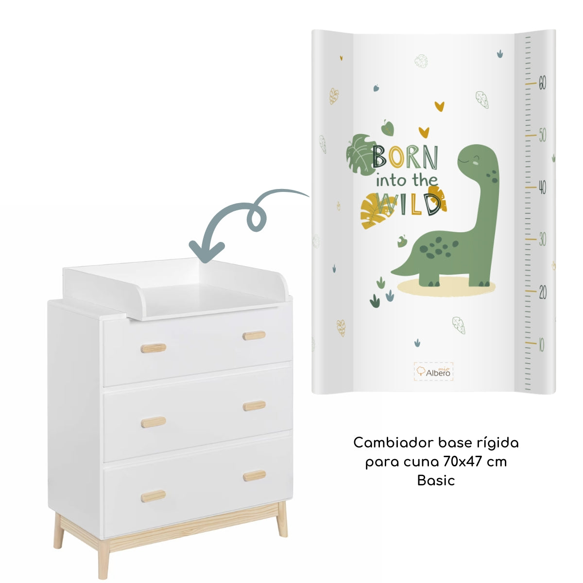 Cambiador Base Rígida Para Cuna 70x47 Bunny