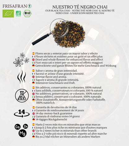 Té Negro Chai Ecológico Granel | Calidad | Frisafran 200 G_3