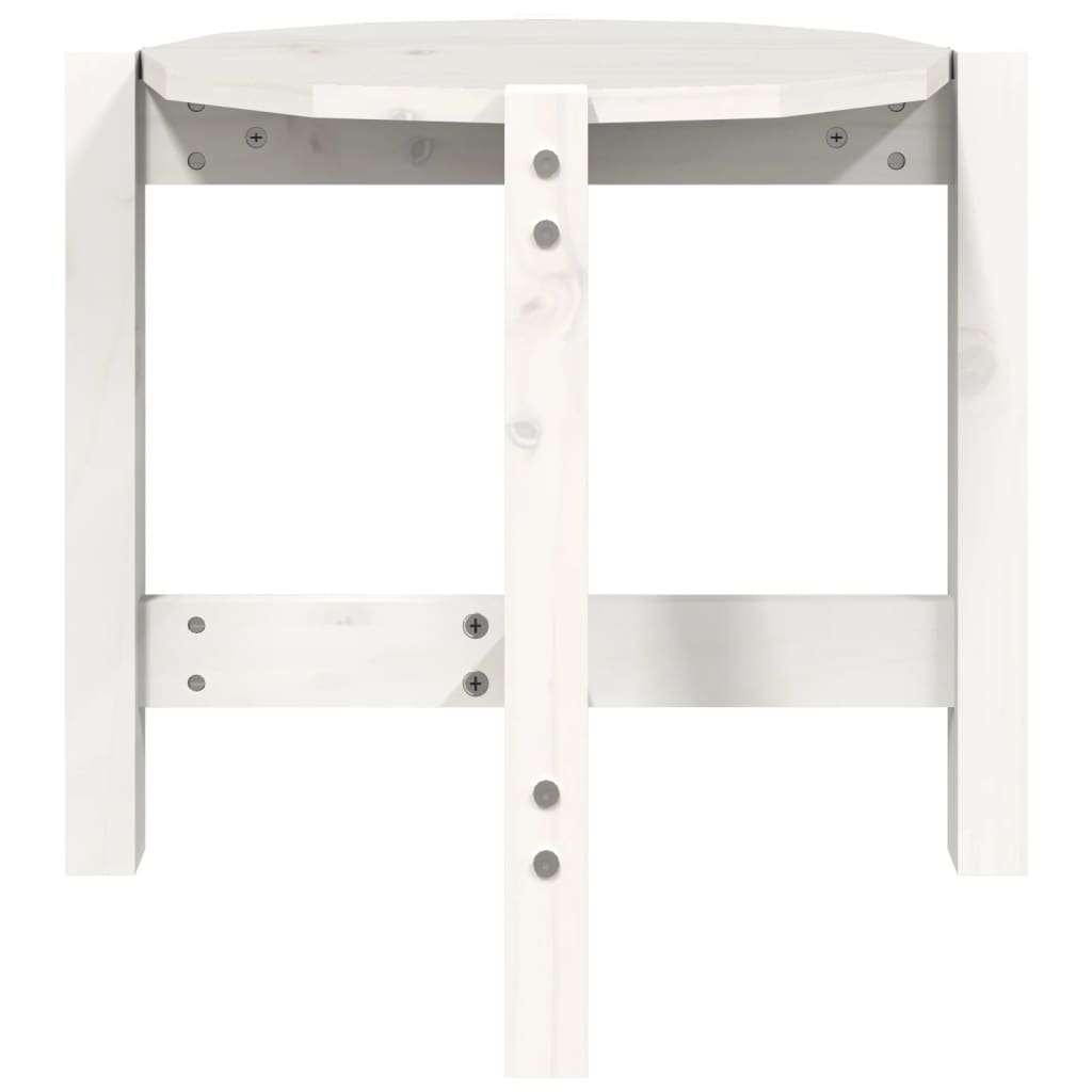Mesa De Centro De Madera Maciza De Pino Blanco Ø52,5x45 Cm_3