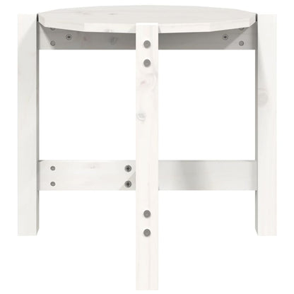 Mesa De Centro De Madera Maciza De Pino Blanco Ø52,5x45 Cm_3