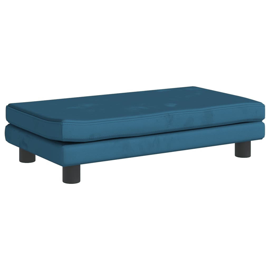 Cama Para Perros Con Extensión Terciopelo Azul 100x50x30 Cm / Vetonek_2