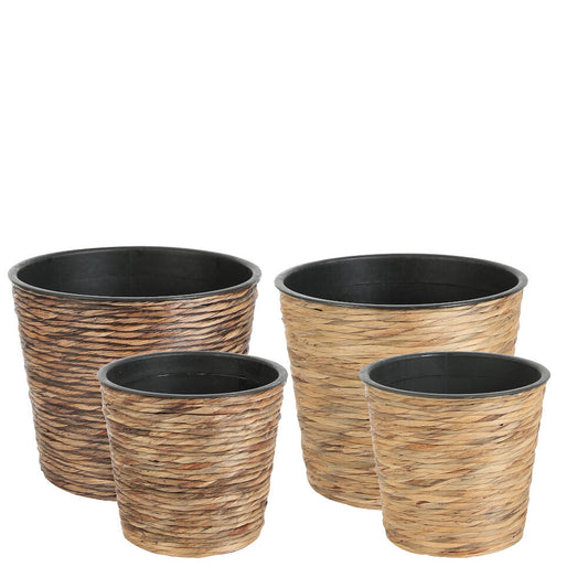 Macetero De Fibra Natural Con Plastico 32x40cm_0