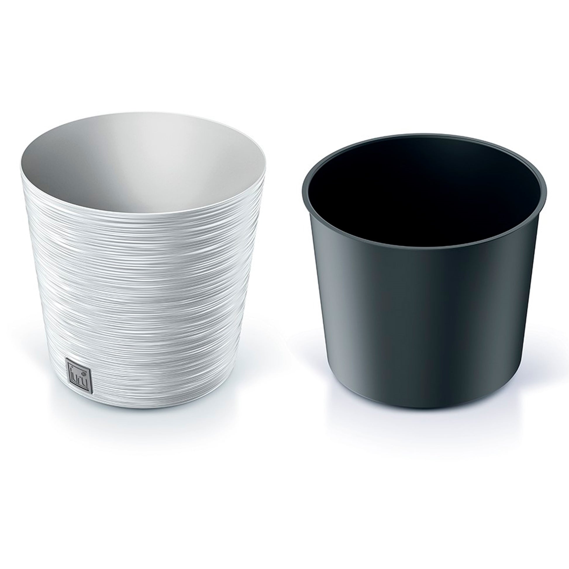 Macetero Color Blanco, Con Depósito, Colección Furu, De 25 X 25 X 24,7 Cm, Capacidad De 7,5 L._2