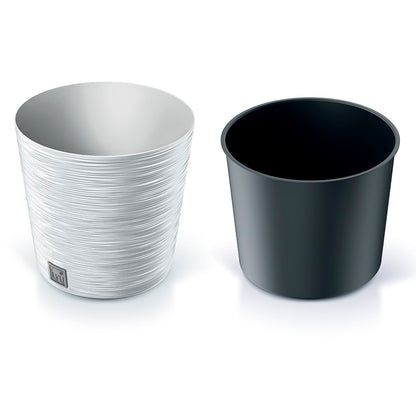 Macetero Color Blanco, Con Depósito, Colección Furu, De 25 X 25 X 24,7 Cm, Capacidad De 7,5 L._2