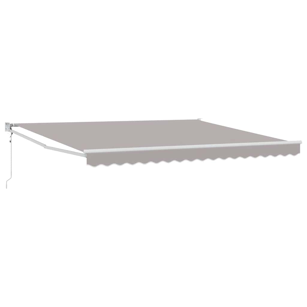 Toldo Retráctil Gris Claro 400 X 300 Cm Poliéster Y Metal_0