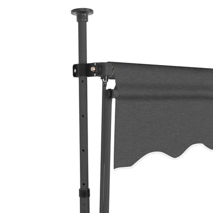Toldo Manual Retráctil Con Led Gris Antracita 100 Cm_3