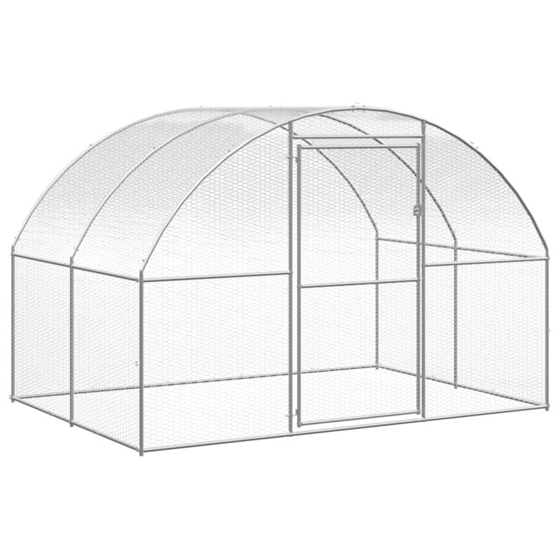 Vidaxl Gallinero De Exterior De Acero Galvanizado 3x16x2 M_5