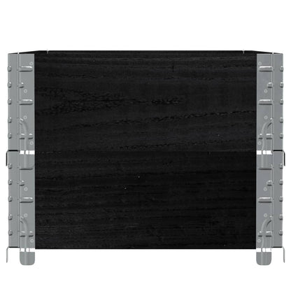 Jardinera De Madera Maciza De Pino Negro 100x50 Cm_3
