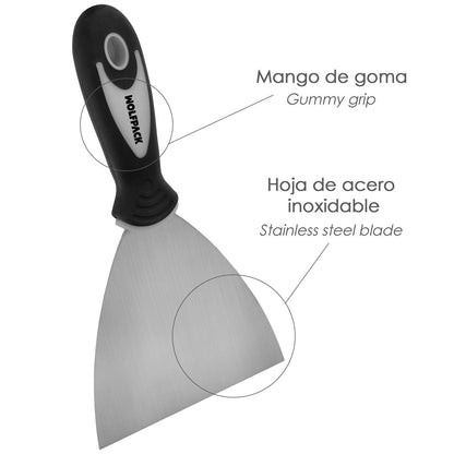 Espatula 100 Mm. Mango Goma Y Acero Inoxidable_2