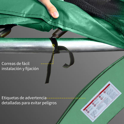Homcom Cubierta Protectora Para Cama Elástica Trampolín Ø244 Cm Verde_5