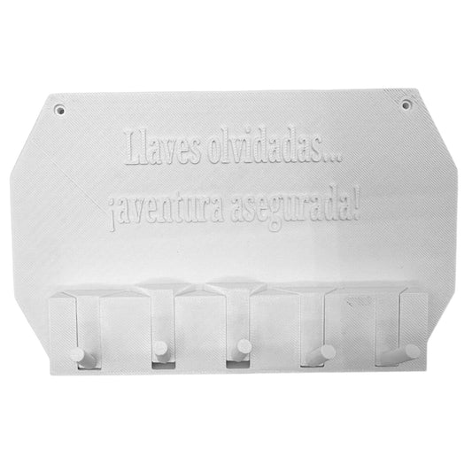 Colgador De Llaves Llaves Olvidadas Aventuras Aseguradas Blanco._0