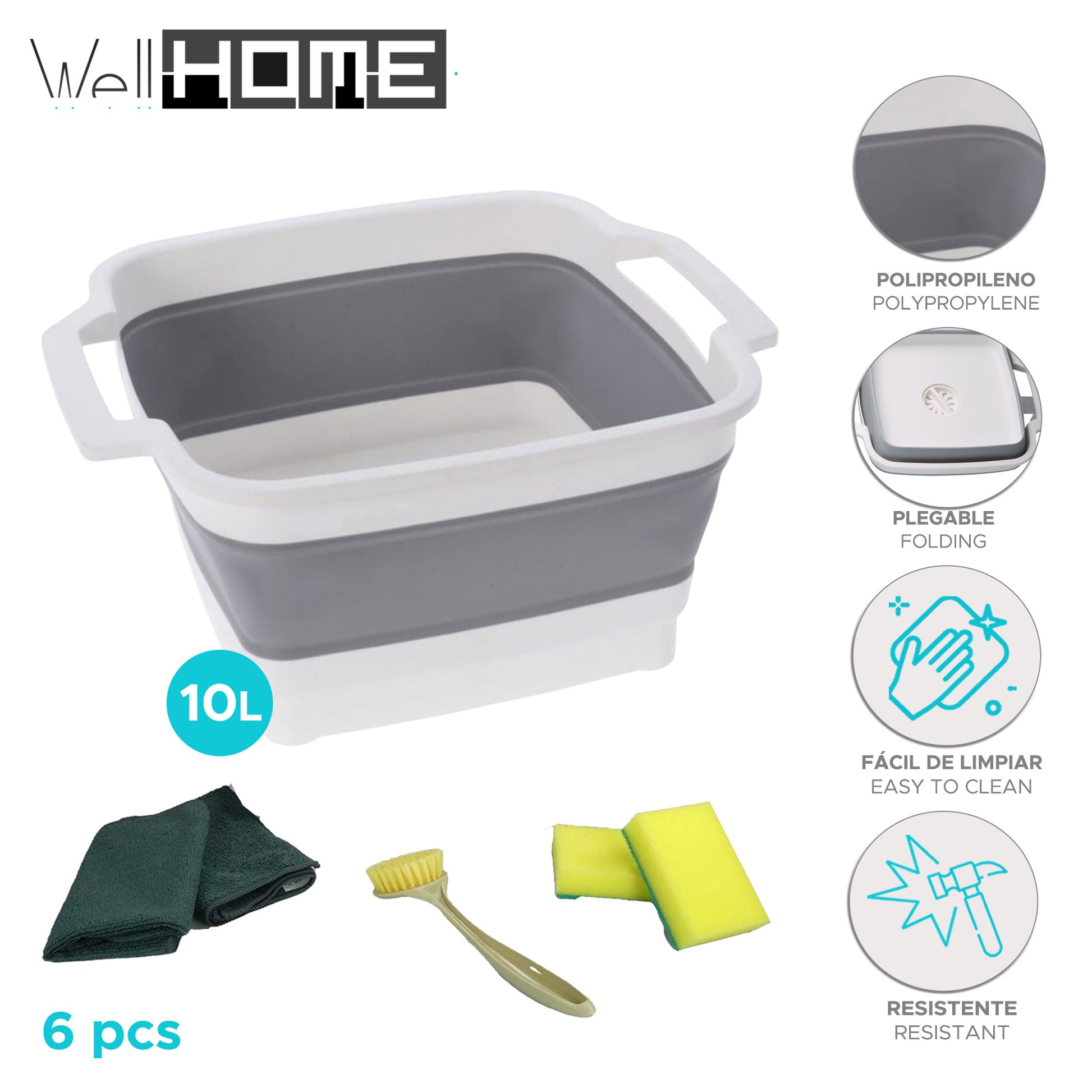 Well Home Set De 6 Piezas De Limpieza Para Vajilla