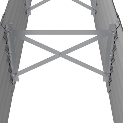 Jardinera Arriate Acero Galvanizado Gris 224x40x36 Cm_4