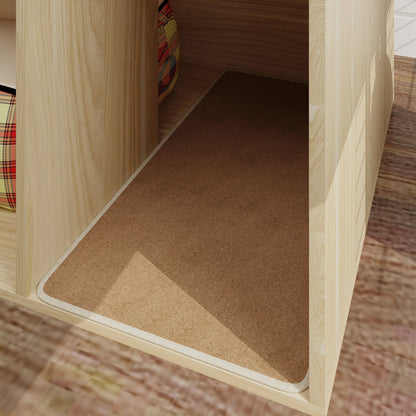 Pawhut Mueble Arenero Para Gatos Con Almohadilla Para Rascar 80x50x50 Cm Roble_3