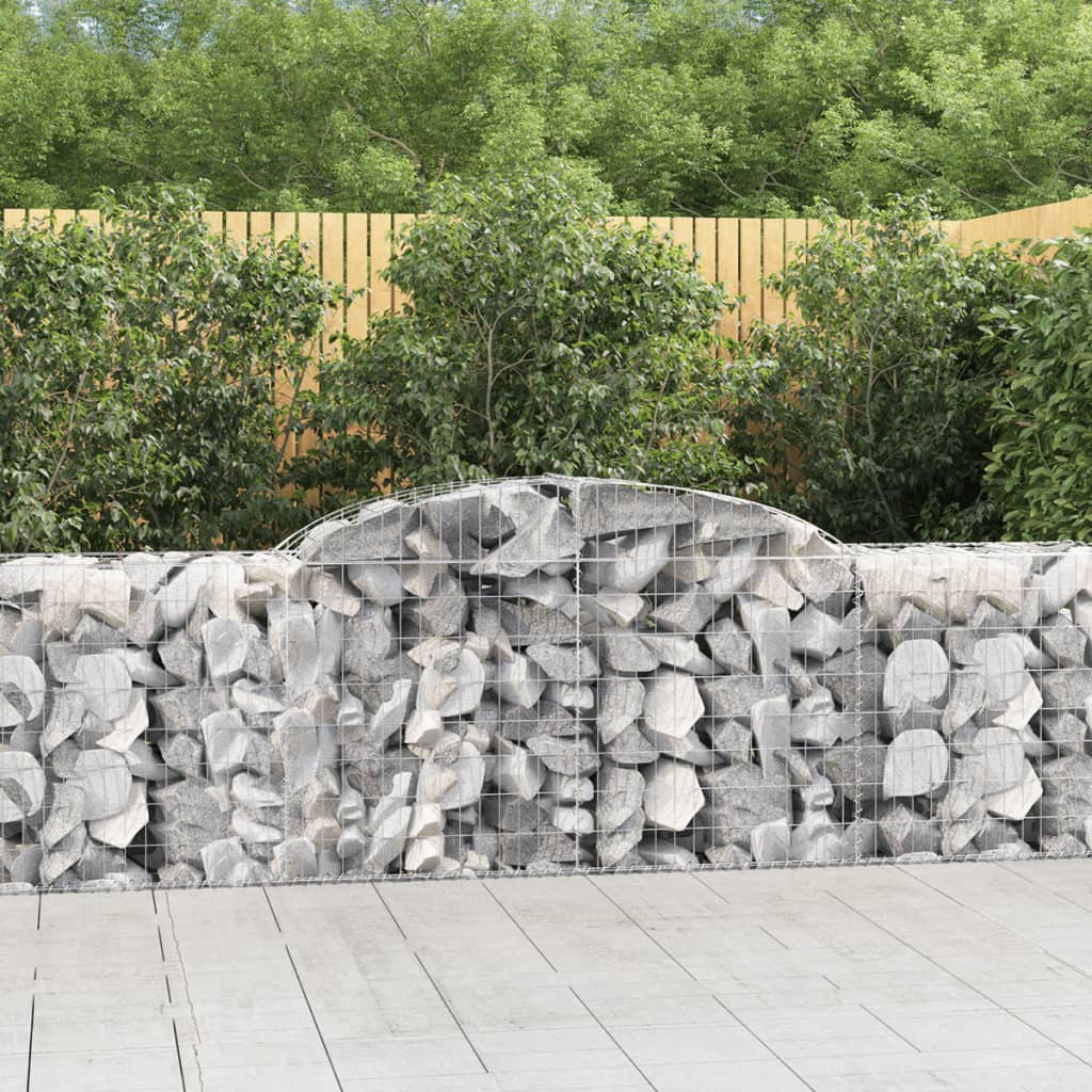 Cestas De Gaviones 20 Uds Forma De Arco Hierro 300x50x80/100 Cm_1