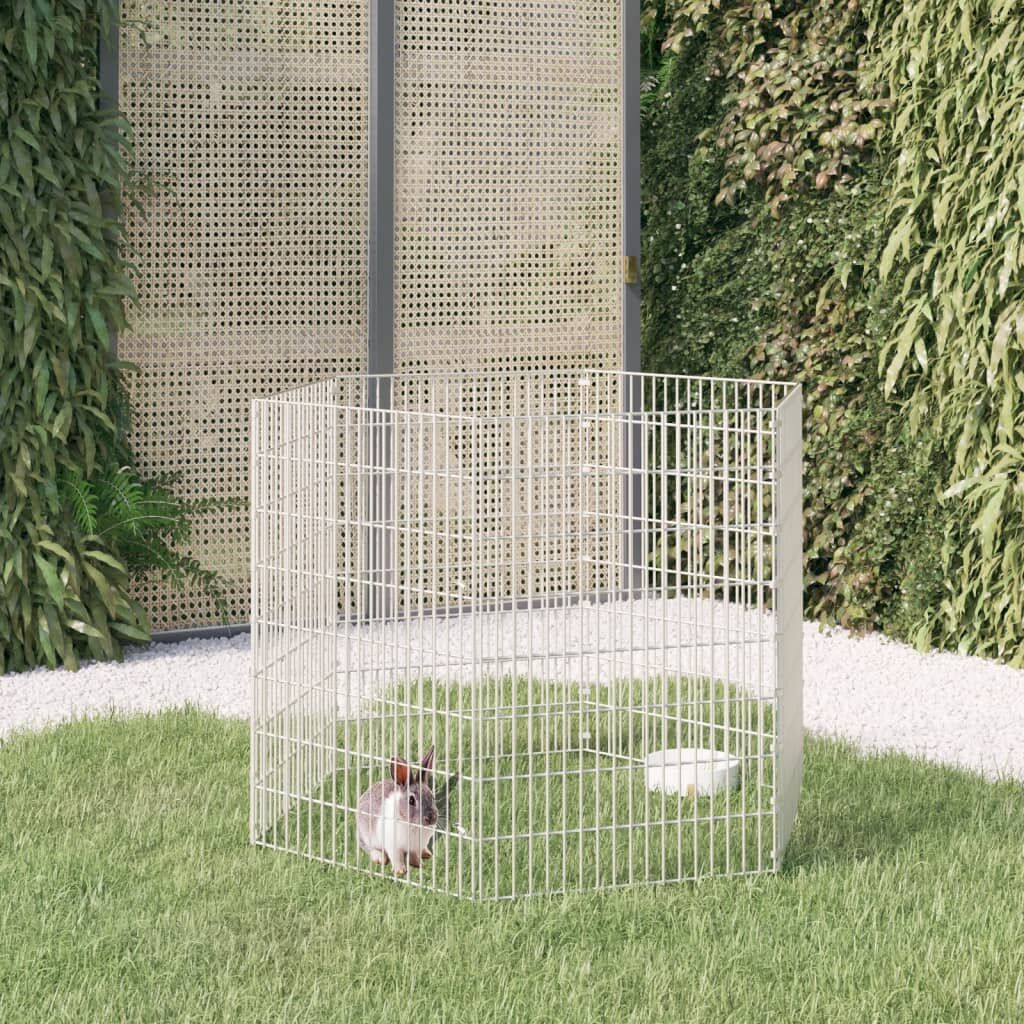Vidaxl Recinto Animales Corral 6 Paneles Hierro Galvanizado 54x80 Cm_1