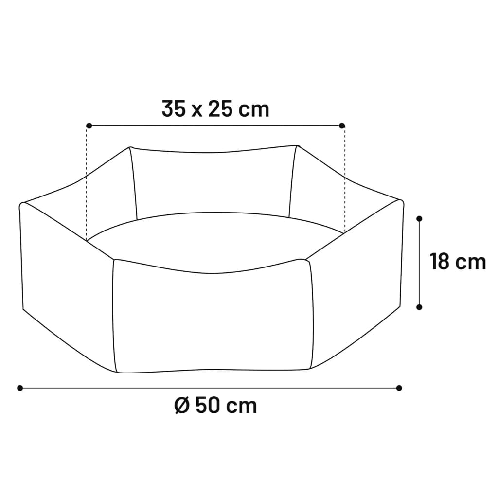 Flamingo Cama Perros Con Cremallera Ziva Hexagonal Terracota 50x18 Cm / Vetonek_0