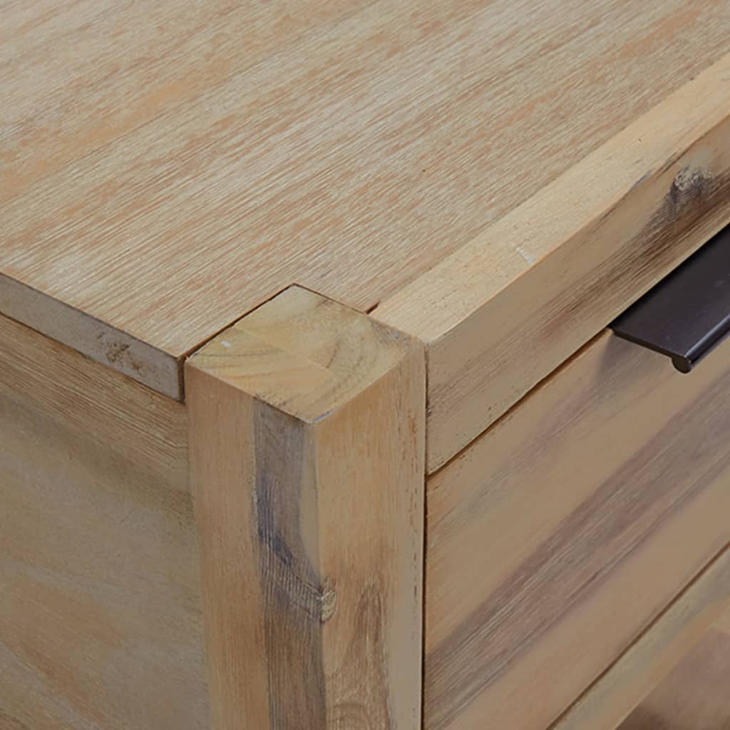 Mesita De Noche Con Cajón Madera Acacia Maciza 40x30x48 Cm_4