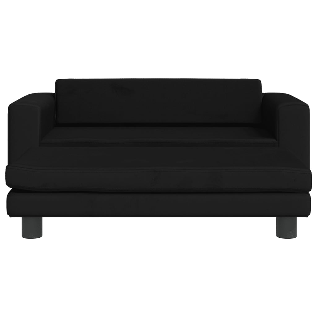 Cama Para Perros Con Extensión Terciopelo Negro 100x50x30 Cm / Vetonek_3