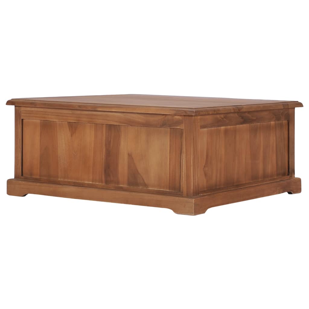 Mesa De Centro De Madera Maciza De Teca 68x68x30 Cm_3