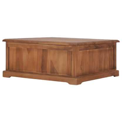 Mesa De Centro De Madera Maciza De Teca 68x68x30 Cm_3