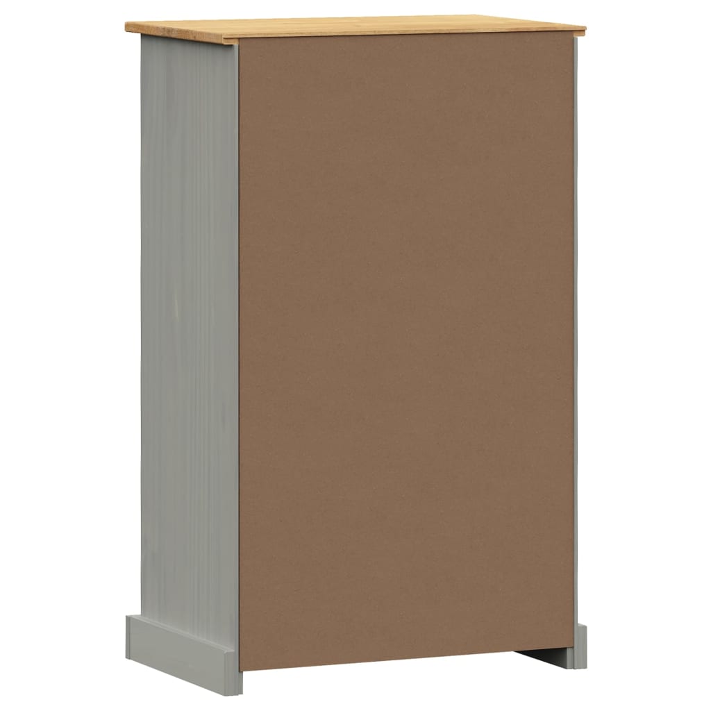 Zapatero Vigo Madera Maciza De Pino Gris 60x35x96 Cm / Vetonek_2