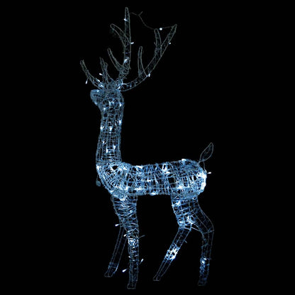 Vidaxl Adorno Reno De Navidad Acrílico Blanco Frío 140 Leds 120 Cm_3