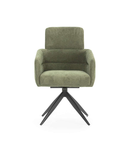 Pack De 2 Sillones Giratorios Modelo Maggie Tapizado Textil Verde, 93cm(alto) 58cm(ancho)_5