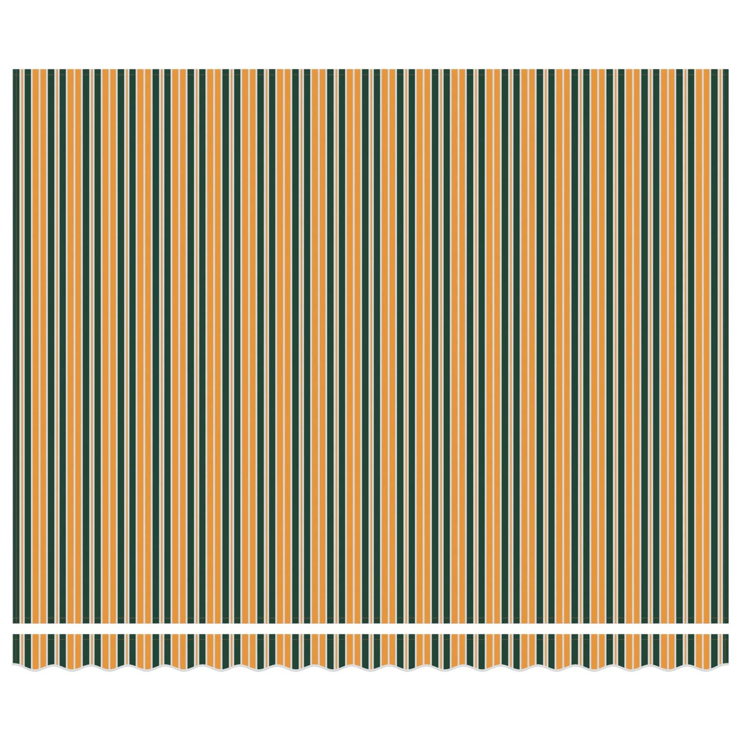 Toldo Retráctil Verde Y Blanco 400 X 350 Cm Poliéster_5