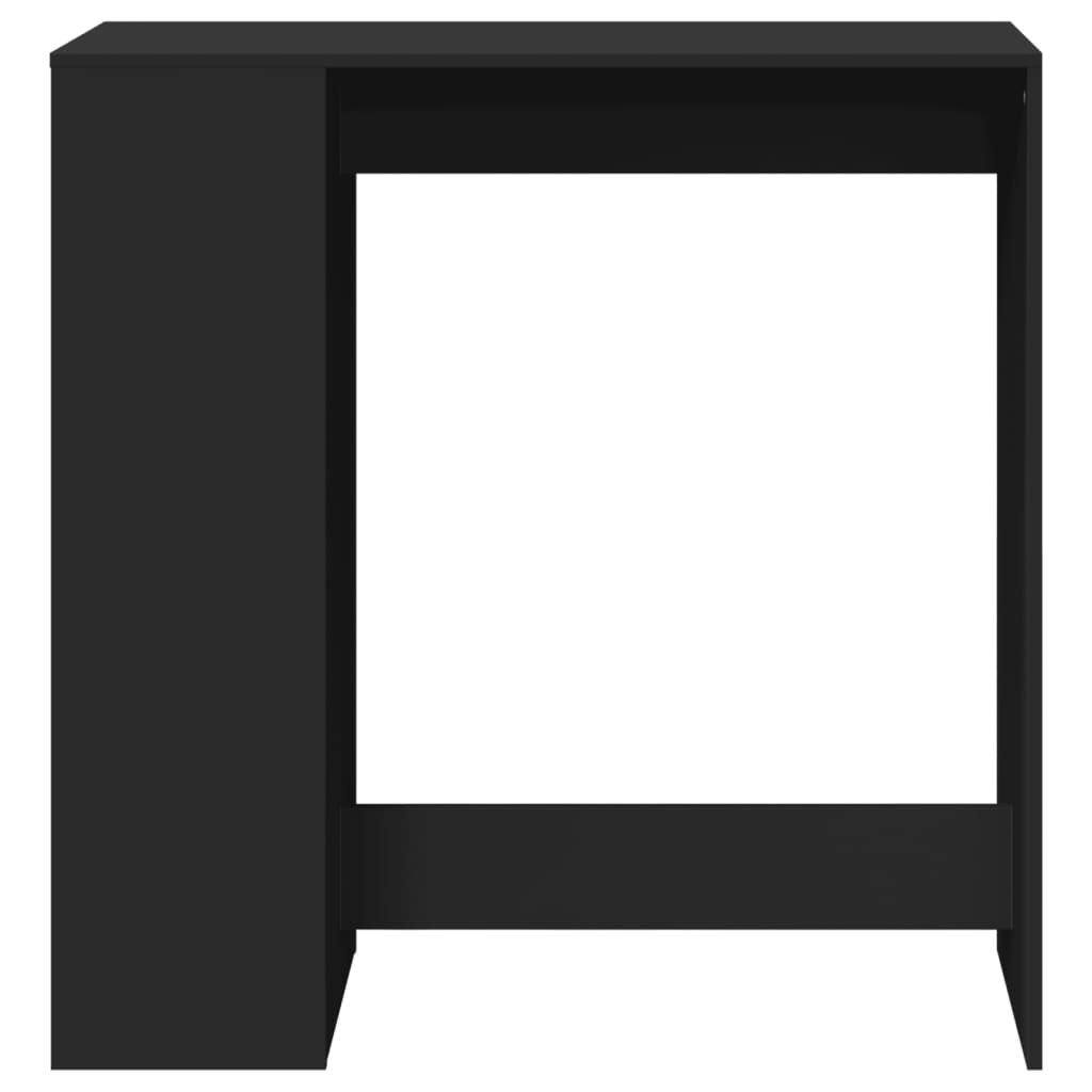 Mesa Alta Con Estantes Madera Ingeniería Negra 101x40x103,5 Cm_2