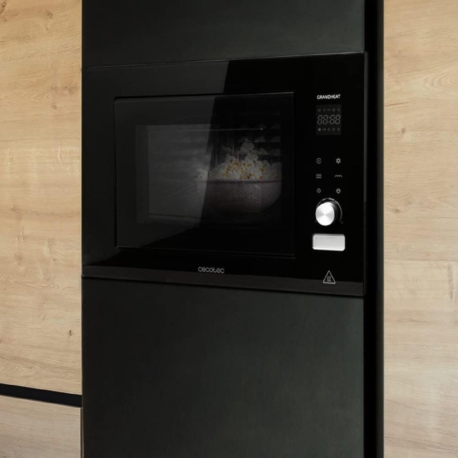 Microondas Encastrable Digital Grandheat 2000 Built-in Touch Black. 1200 W, Integrable, 21 Litros, Grill, 8 Funciones, Panel Táctil, Inicio Automáti_3