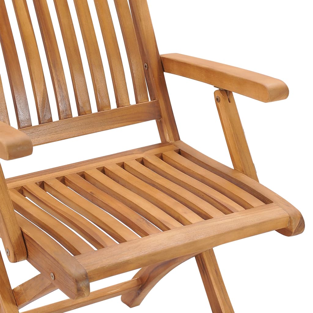 Vidaxl Sillas De Jardín Plegables 6 Uds Madera Maciza Teca Con Cojines_4
