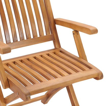 Vidaxl Sillas De Jardín Plegables 6 Uds Madera Maciza Teca Con Cojines_4