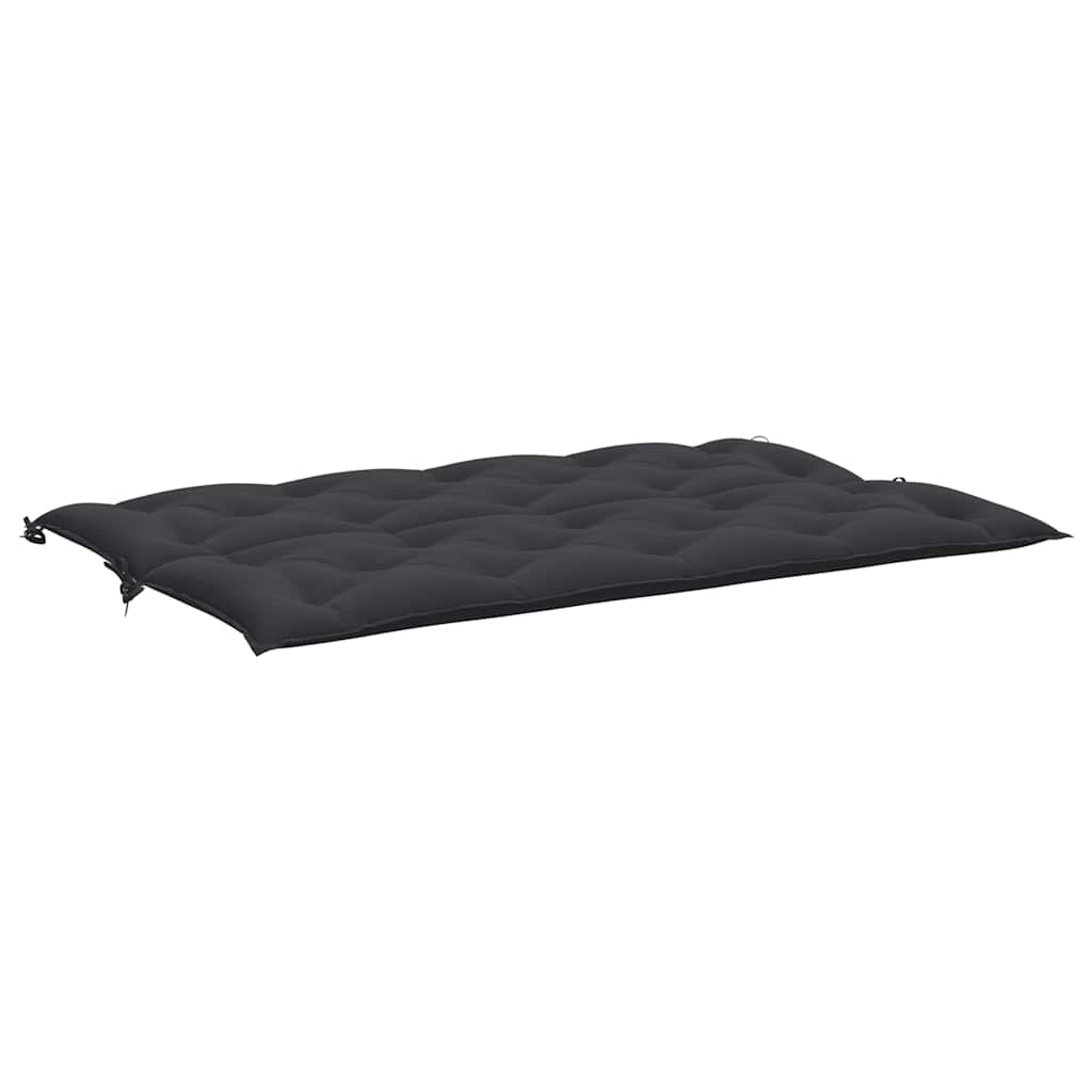 Vidaxl Cojín De Banco De Jardín Tela Oxford Negro 150x(50+50)x7 Cm_3