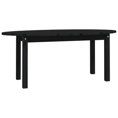 Mesa De Centro De Madera Maciza De Pino Negro 110x55x45 Cm_0