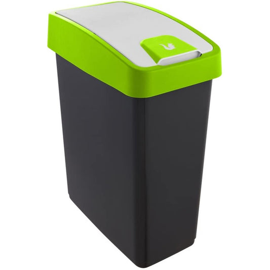 Cubo De La Basura Premium Con Tapa Abatible, Tacto Suave, 25 L, Magne, Verde_0