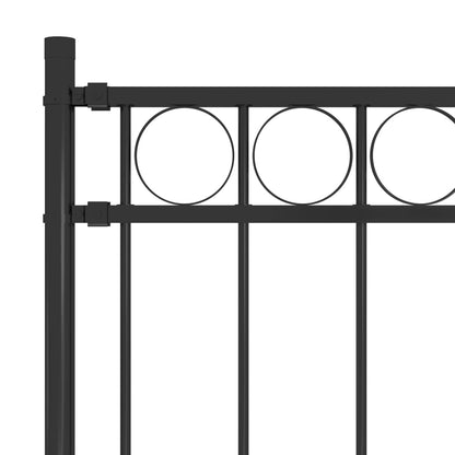 Valla De Jardín De Acero Negro 1,7x1,5 M / Vetonek_1