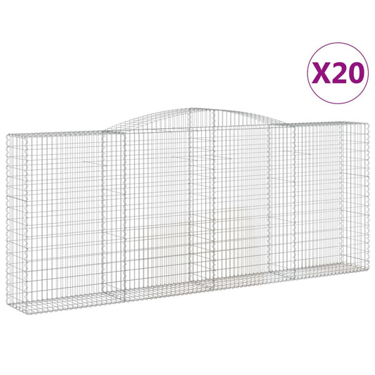 Cestas De Gaviones 20 Uds Forma De Arco Hierro 400x50x160/180cm_0