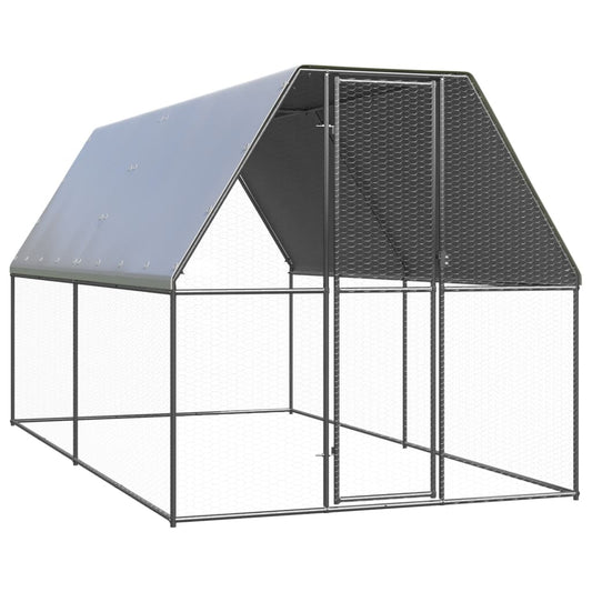 Vidaxl Jaula Gallinero De Exterior De Acero Galvanizado 2x4x2 M_0