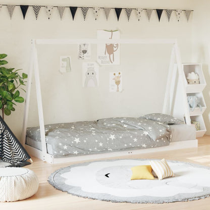 Vidaxl Estructura De Cama Para Niños Madera De Pino Blanco 90x190 Cm_1