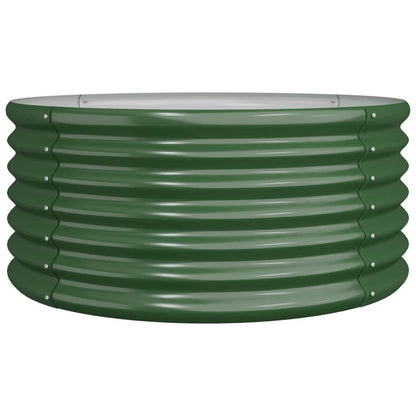 Jardinera De Acero Galvanizado Verde 80x80x36 Cm_0