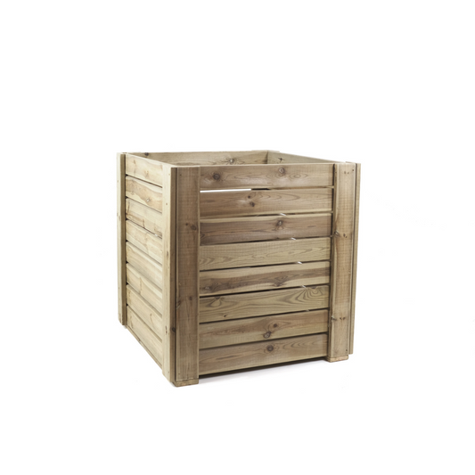 Macetero De Madera Eko Xxl Vidahuerto Para Árboles Y Plantas Grandes 80x80x80 Cm.