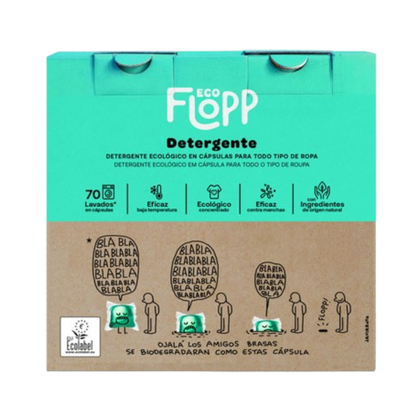 Pack 2 x Detergente ropa ECO Flopp 70caps
