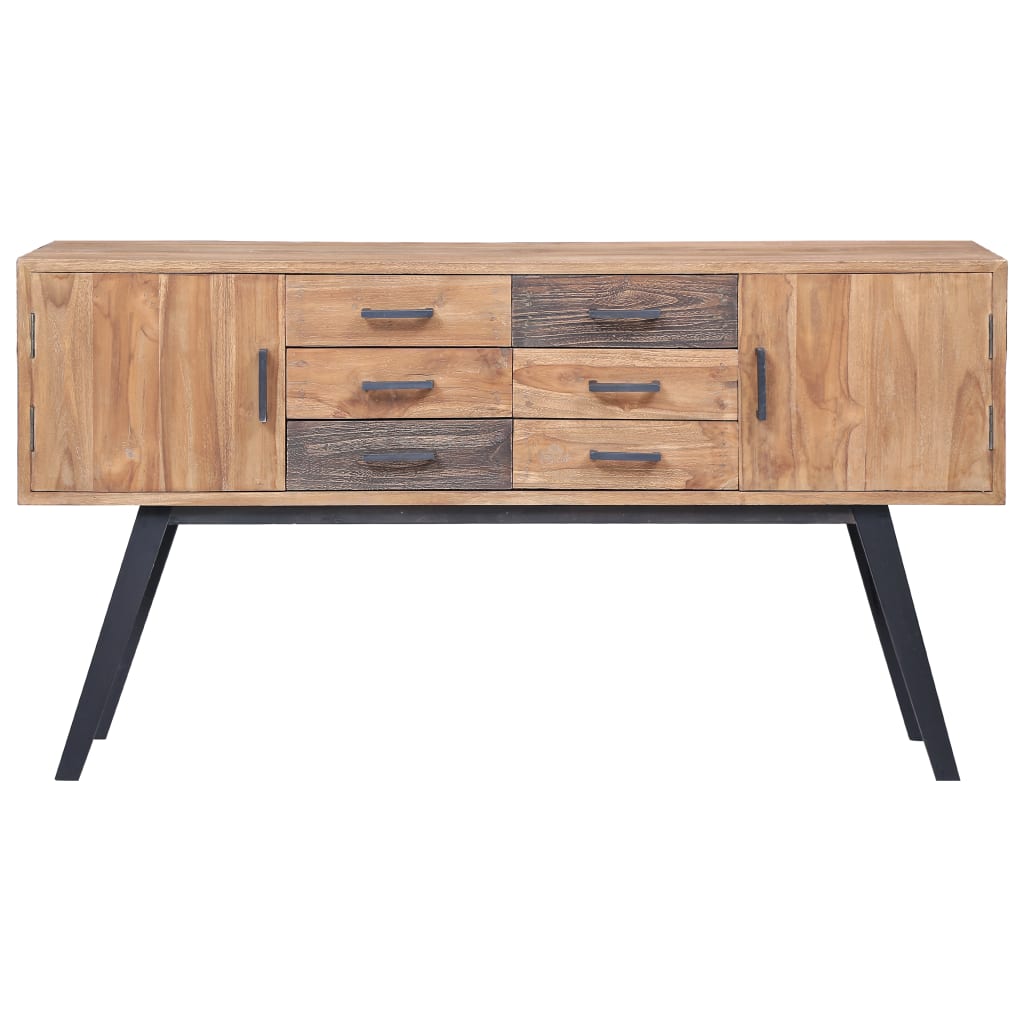 Aparador De Madera De Teca Maciza 110x30x75 Cm_1