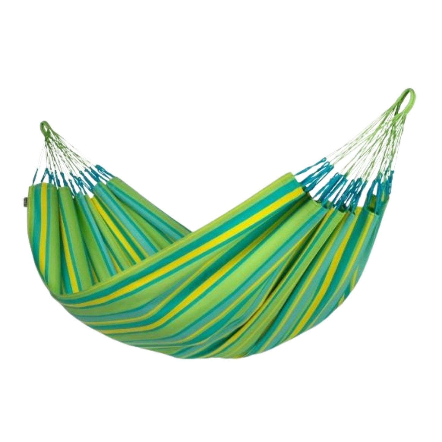 Hamaca De Exterior, Resistente Al Clima, Algodón, Color Verde, 350x160cm, De Secado Rápido, Capacidad Máxima 160kgs. Doble_0